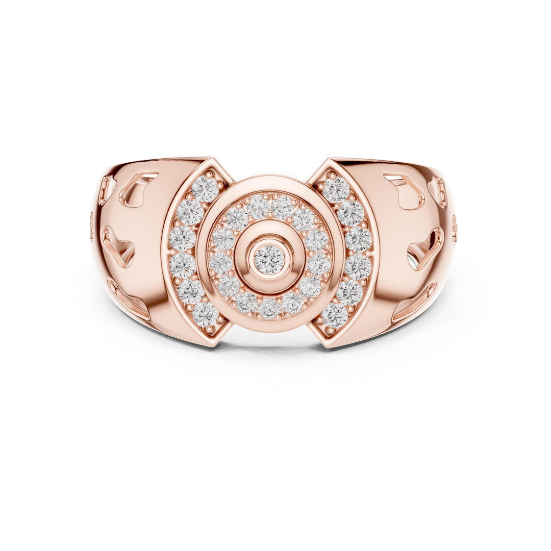 Round Cut Lab Grown Diamond Cluster Ring, 0.33ct Total, Solid Gold