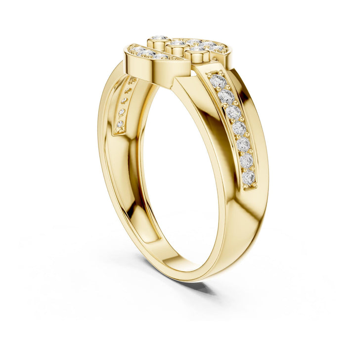 Round Cut Lab Grown Diamond Half Eternity Band, 0.32ct Total, Solid Gold