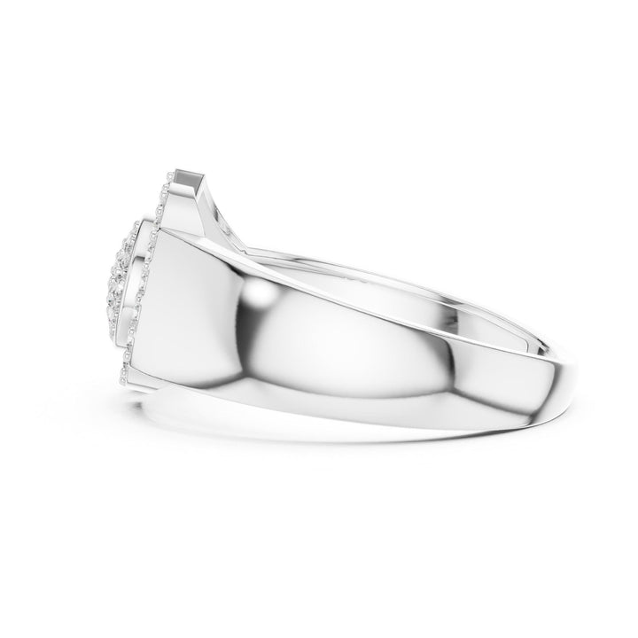 Round Cut Lab Grown Diamond Cluster Ring, 0.34ct Total, Solid Gold