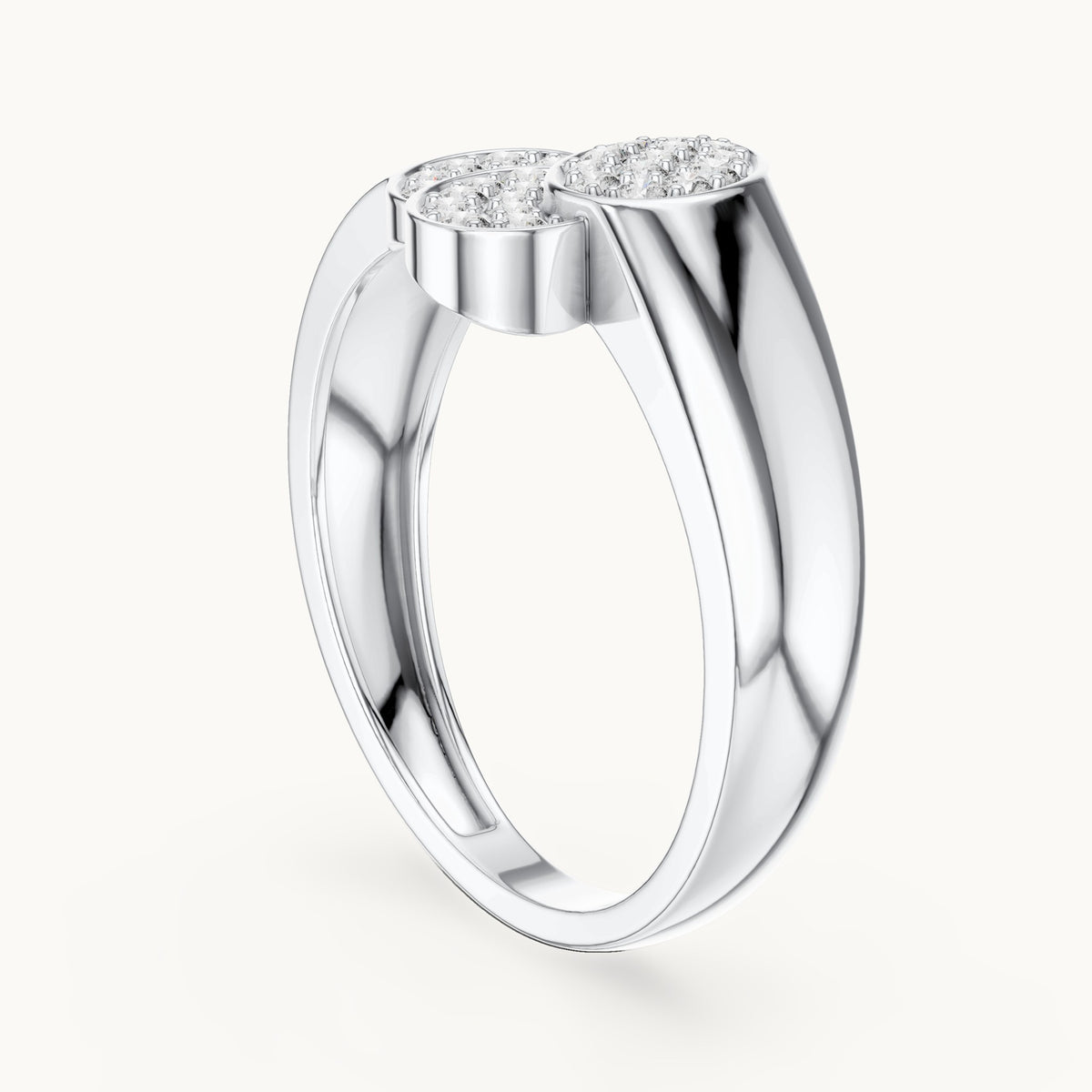 Round Cut Lab Grown Diamond Cluster Ring, 0.34ct Total, Solid Gold
