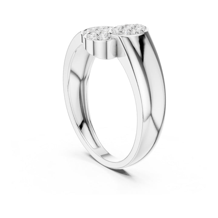 Round Cut Lab Grown Diamond Cluster Ring, 0.34ct Total, Solid Gold