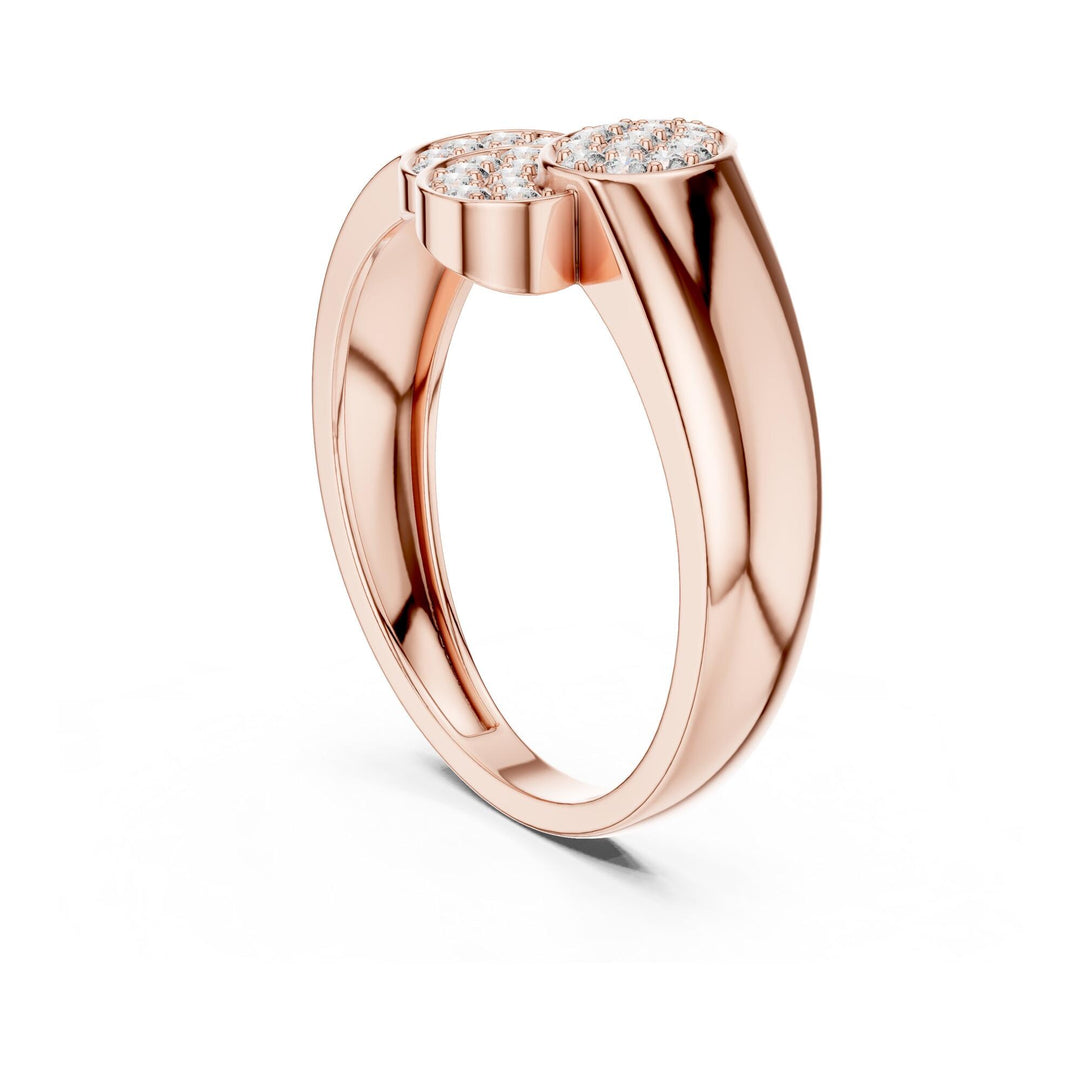 Round Cut Lab Grown Diamond Cluster Ring, 0.34ct Total, Solid Gold