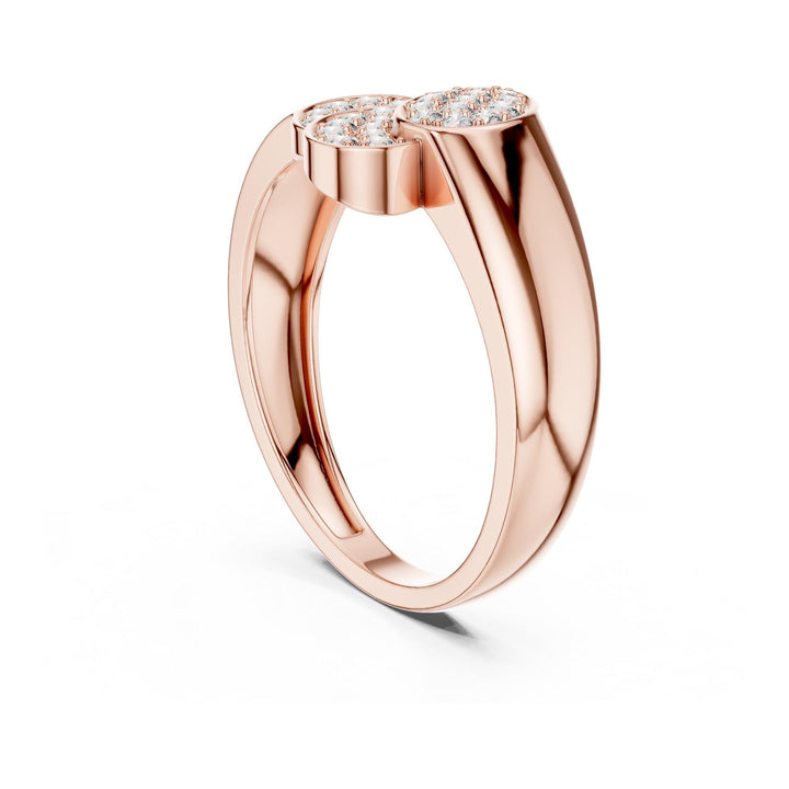 Round Cut Lab Grown Diamond Cluster Ring, 0.34ct Total, Solid Gold