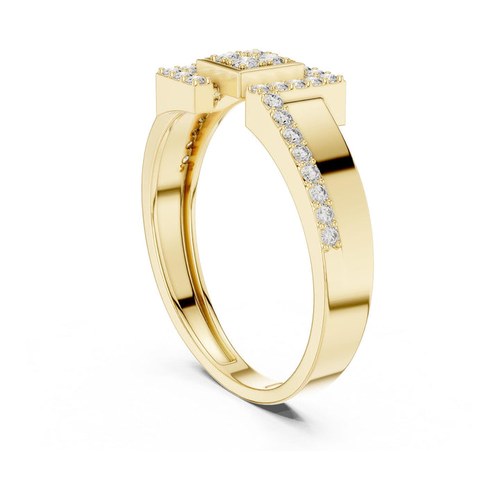 Round Cut Lab Grown Diamond Half Eternity Band, 0.33ct Total, Solid Gold