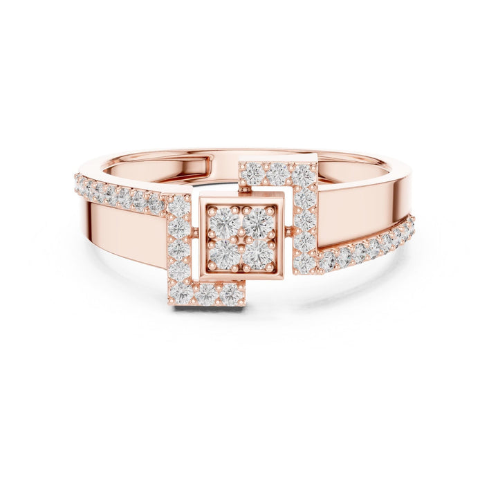 Round Cut Lab Grown Diamond Half Eternity Band, 0.33ct Total, Solid Gold