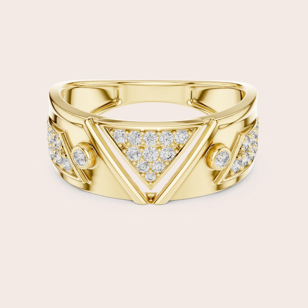 Round Cut Lab Grown Diamond Half Eternity Band, 0.40ct Total, Solid Gold