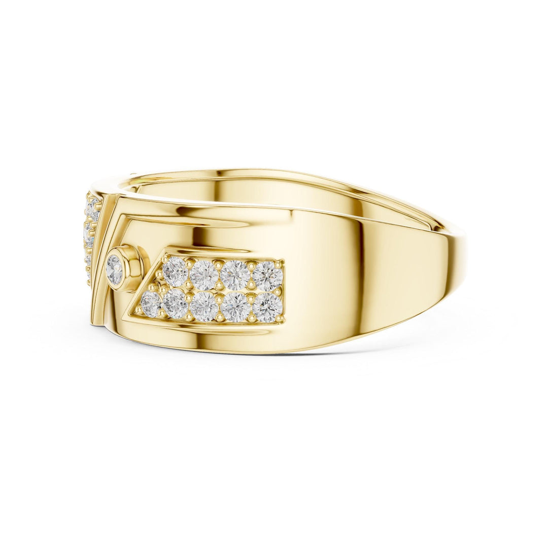 Round Cut Lab Grown Diamond Half Eternity Band, 0.40ct Total, Solid Gold