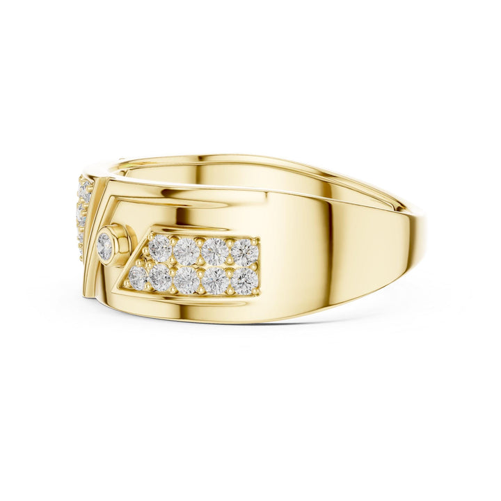 Round Cut Lab Grown Diamond Half Eternity Band, 0.40ct Total, Solid Gold