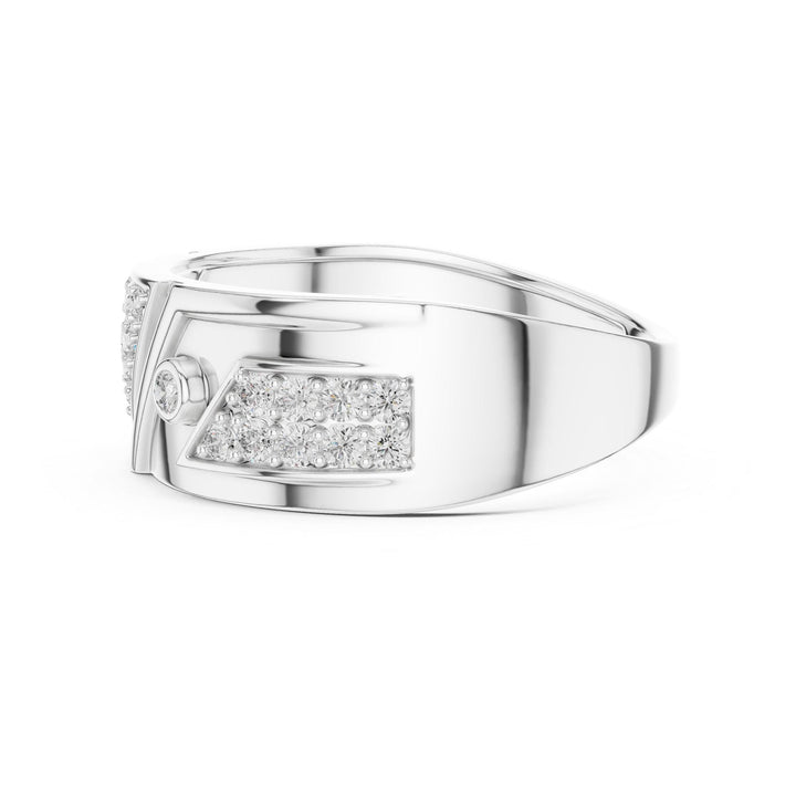 Round Cut Lab Grown Diamond Half Eternity Band, 0.40ct Total, Solid Gold