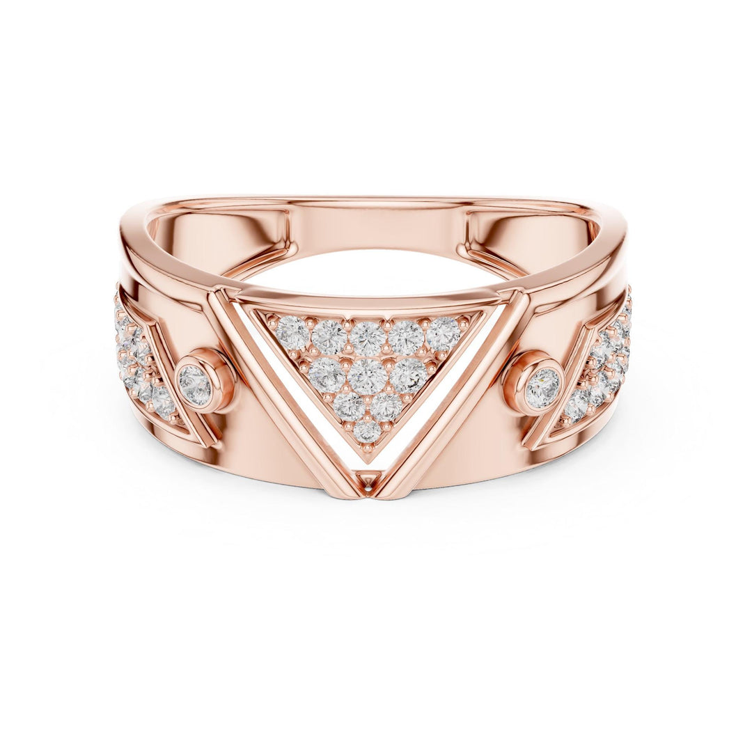 Round Cut Lab Grown Diamond Half Eternity Band, 0.40ct Total, Solid Gold