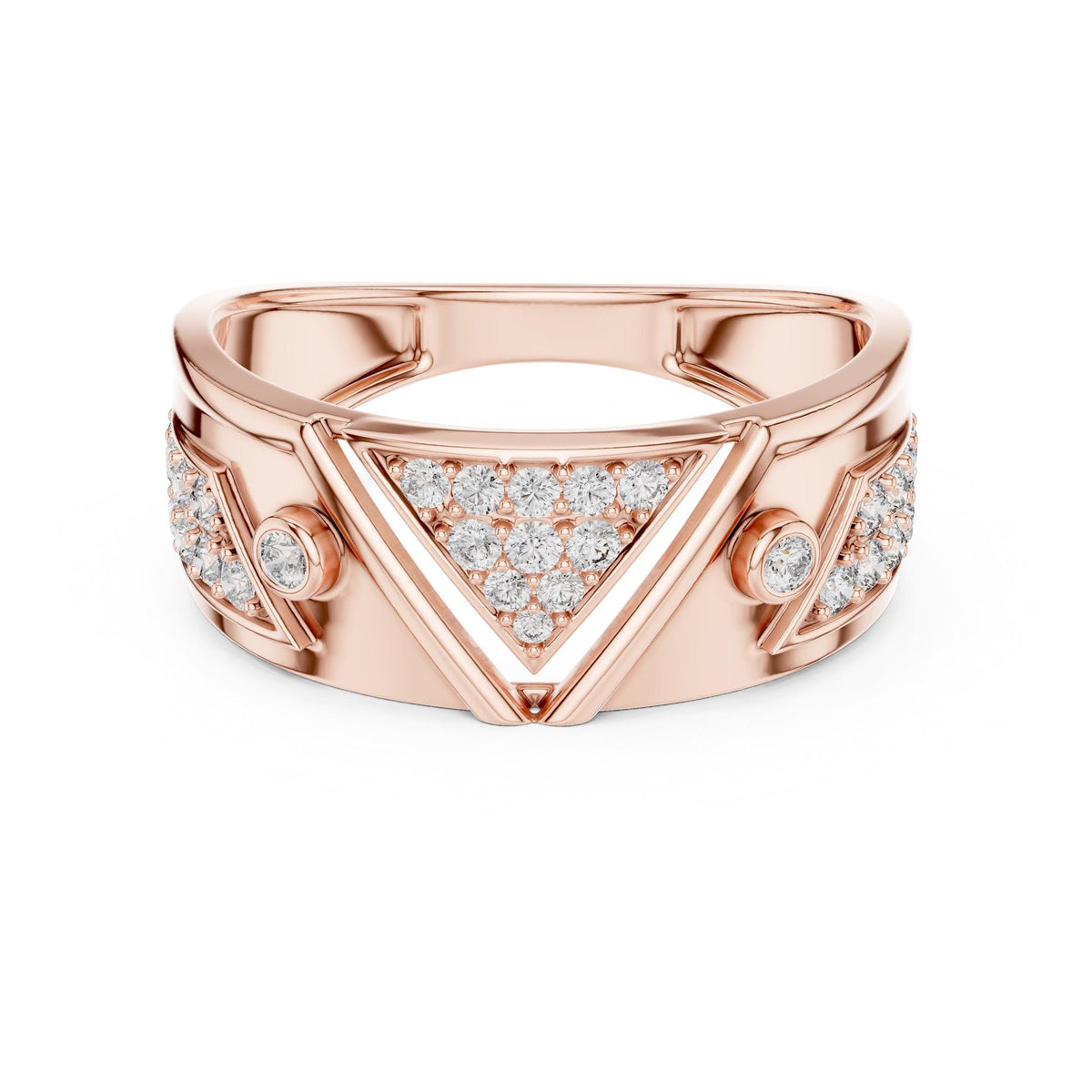 Round cut lab-grown diamond half eternity band, 0.40 CT TW, solid gold, view 9