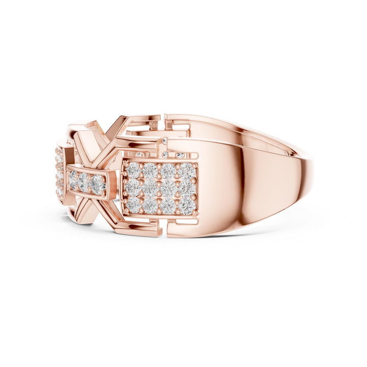 Round Cut Lab Grown Diamond Half Eternity Band, 0.46ct Total, Solid Gold