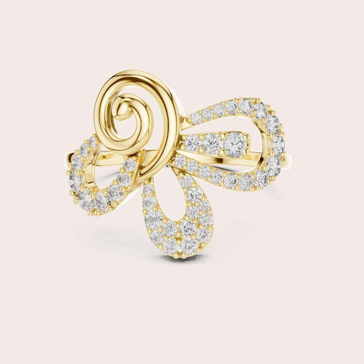 Round Cut Lab Grown Diamond Half Eternity Band, 0.42ct Total, Solid Gold