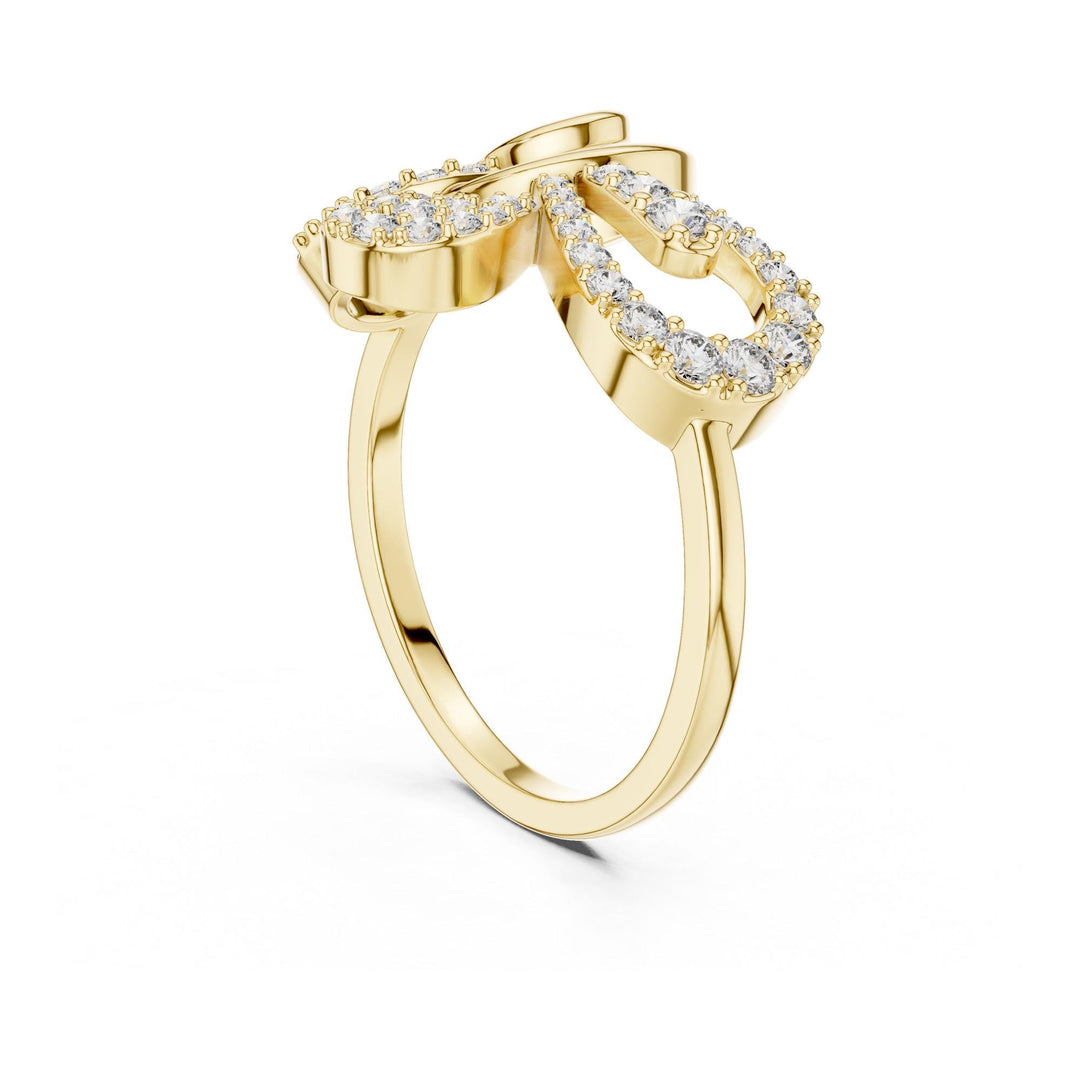 Round Cut Lab Grown Diamond Half Eternity Band, 0.42ct Total, Solid Gold