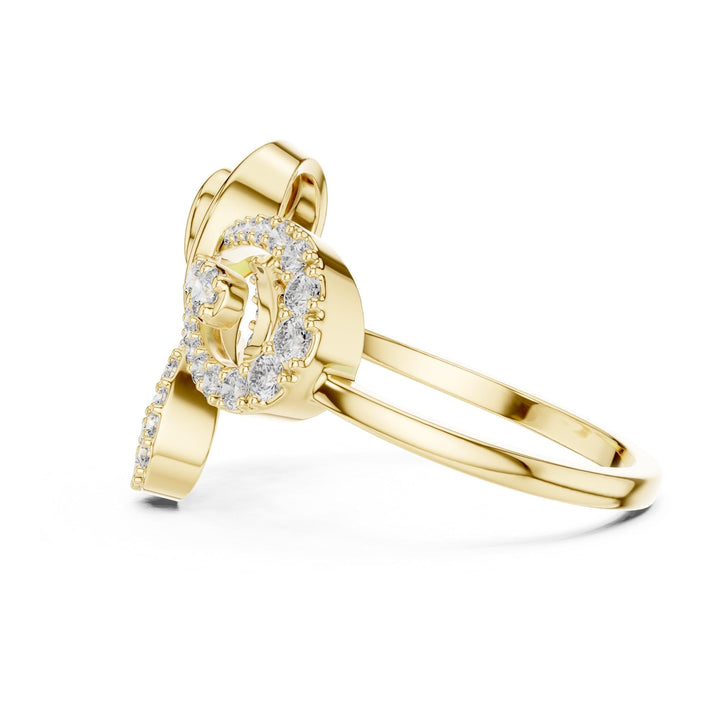 Round Cut Lab Grown Diamond Half Eternity Band, 0.42ct Total, Solid Gold