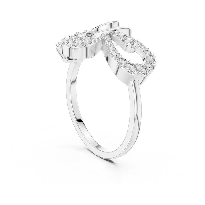 Round Cut Lab Grown Diamond Half Eternity Band, 0.42ct Total, Solid Gold