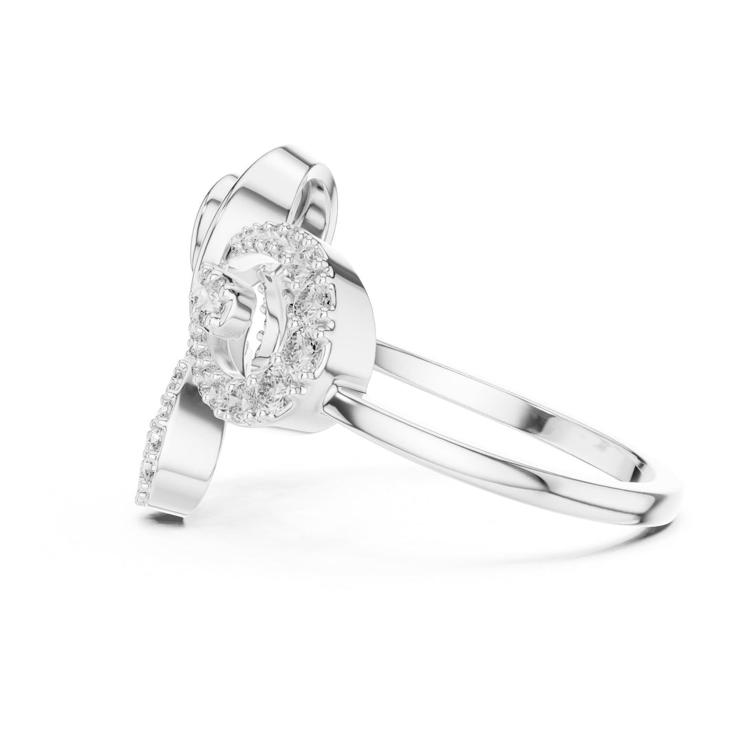 Round Cut Lab Grown Diamond Half Eternity Band, 0.42ct Total, Solid Gold