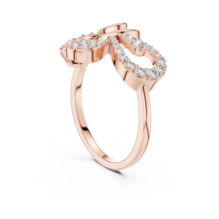 Round Cut Lab Grown Diamond Half Eternity Band, 0.42ct Total, Solid Gold