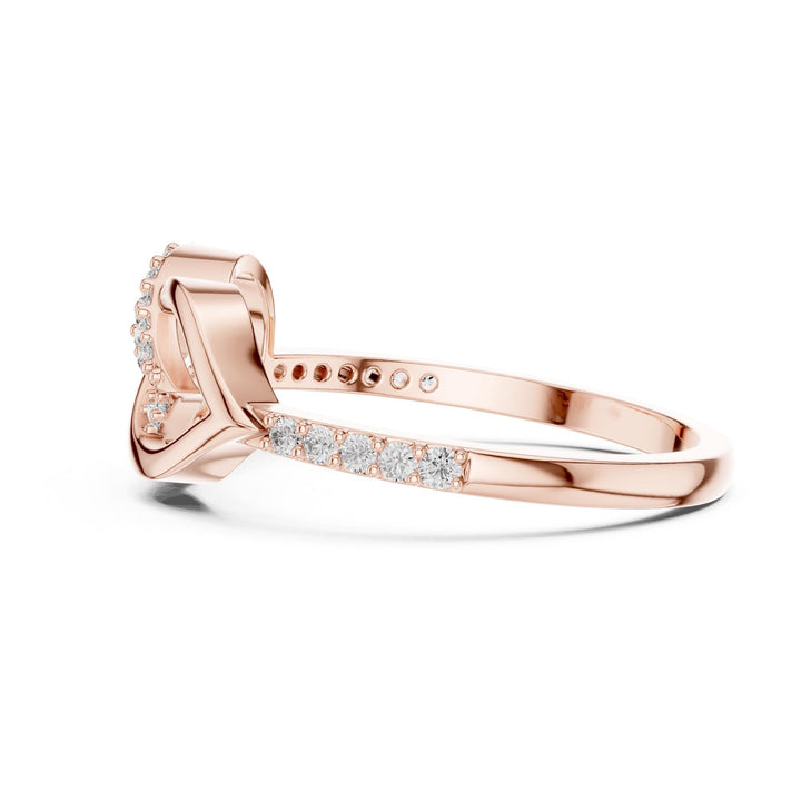 Round Cut Lab Grown Diamond Half Eternity Band, 0.25ct Total, Solid Gold