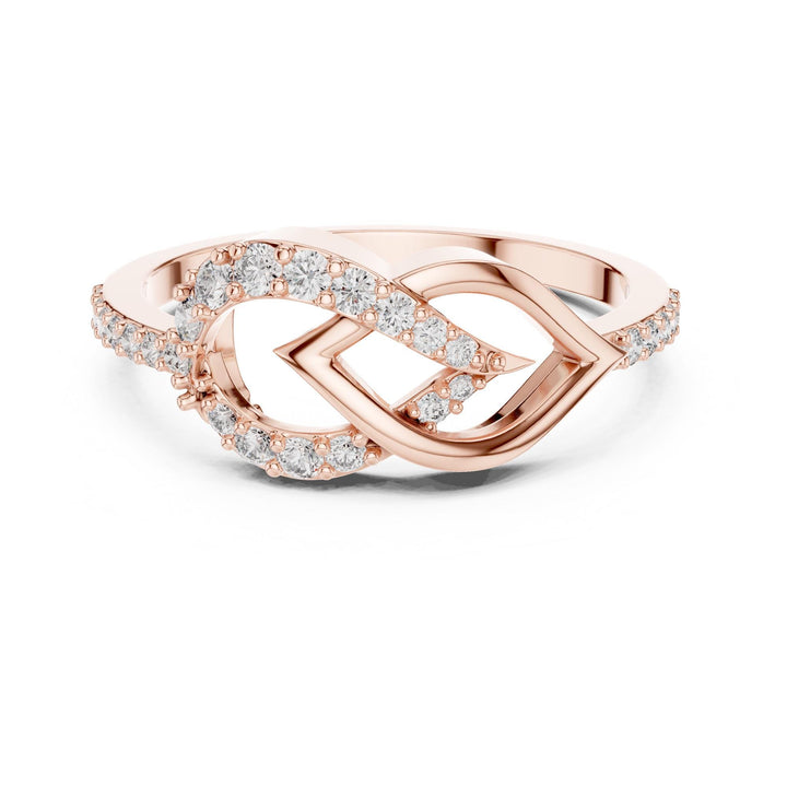 Round Cut Lab Grown Diamond Half Eternity Band, 0.25ct Total, Solid Gold