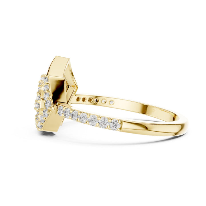 Round Cut Lab Grown Diamond Half Eternity Band, 0.26ct Total, Solid Gold