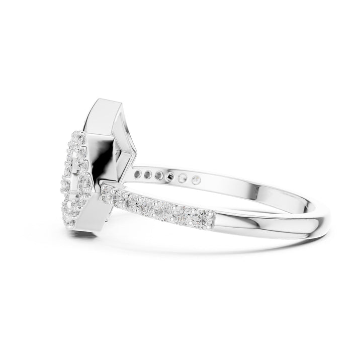 Round Cut Lab Grown Diamond Half Eternity Band, 0.26ct Total, Solid Gold