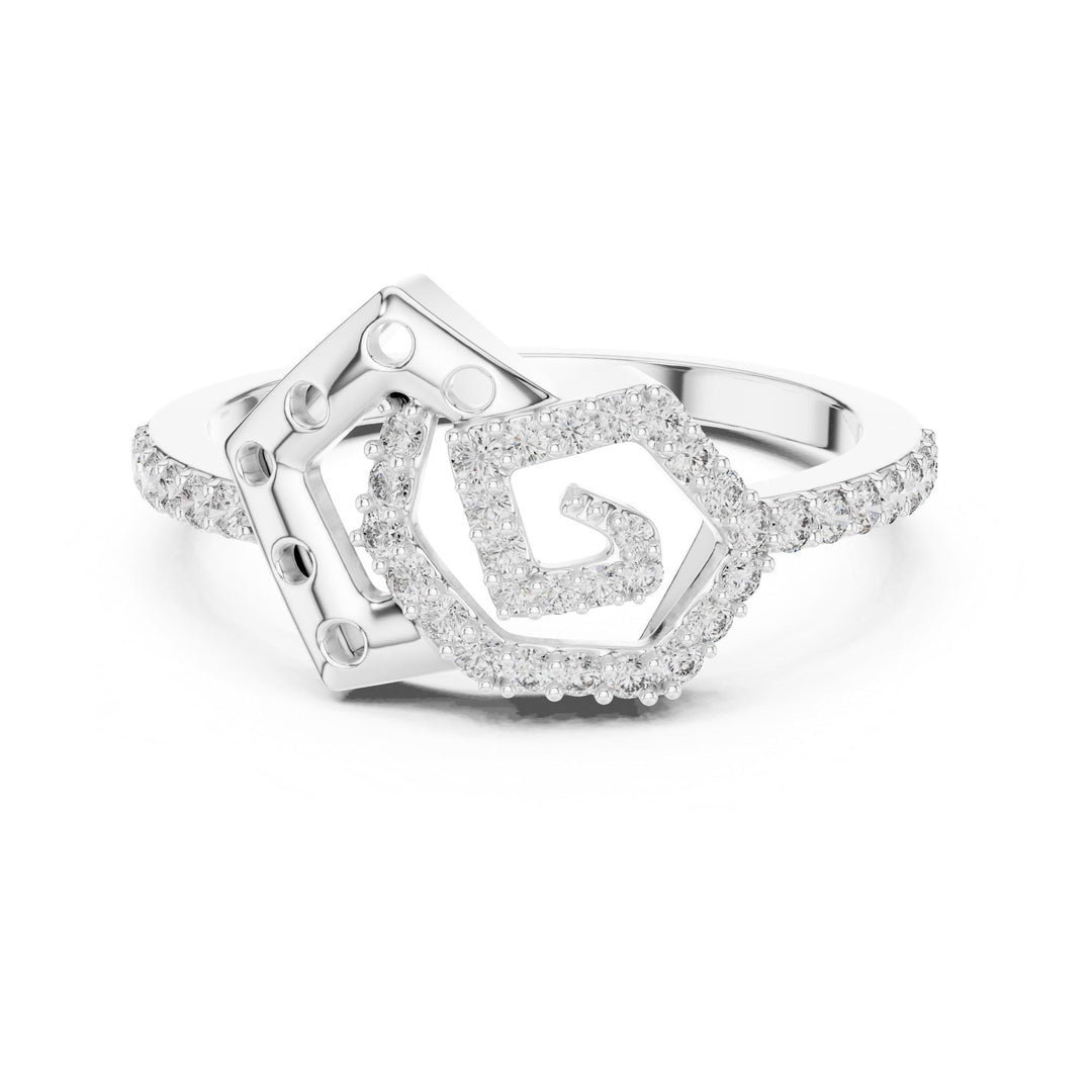 Round Cut Lab Grown Diamond Half Eternity Band, 0.26ct Total, Solid Gold