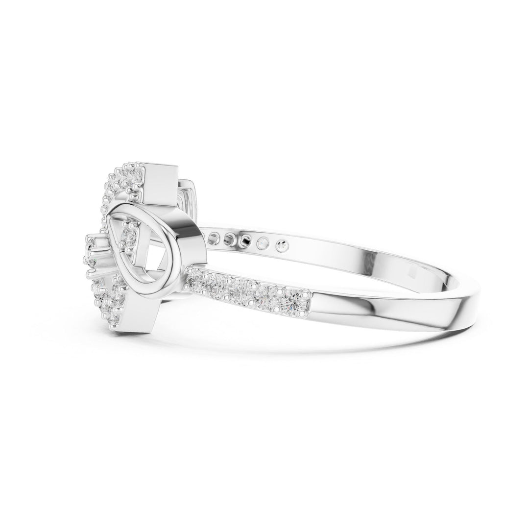 Round Cut Lab Grown Diamond Half Eternity Band, 0.24ct Total, Solid Gold