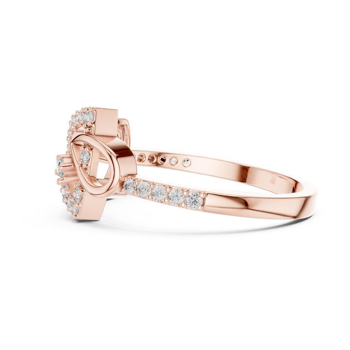 Round Cut Lab Grown Diamond Half Eternity Band, 0.24ct Total, Solid Gold