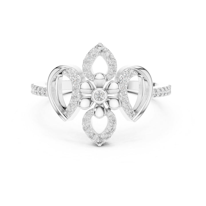 Round Cut Lab Grown Diamond Half Eternity Band, 0.26ct Total, Solid Gold