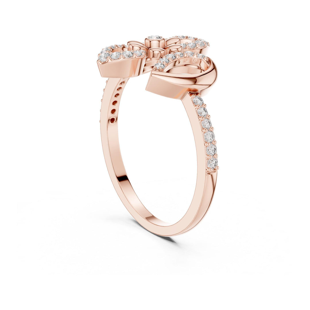 Round Cut Lab Grown Diamond Half Eternity Band, 0.26ct Total, Solid Gold