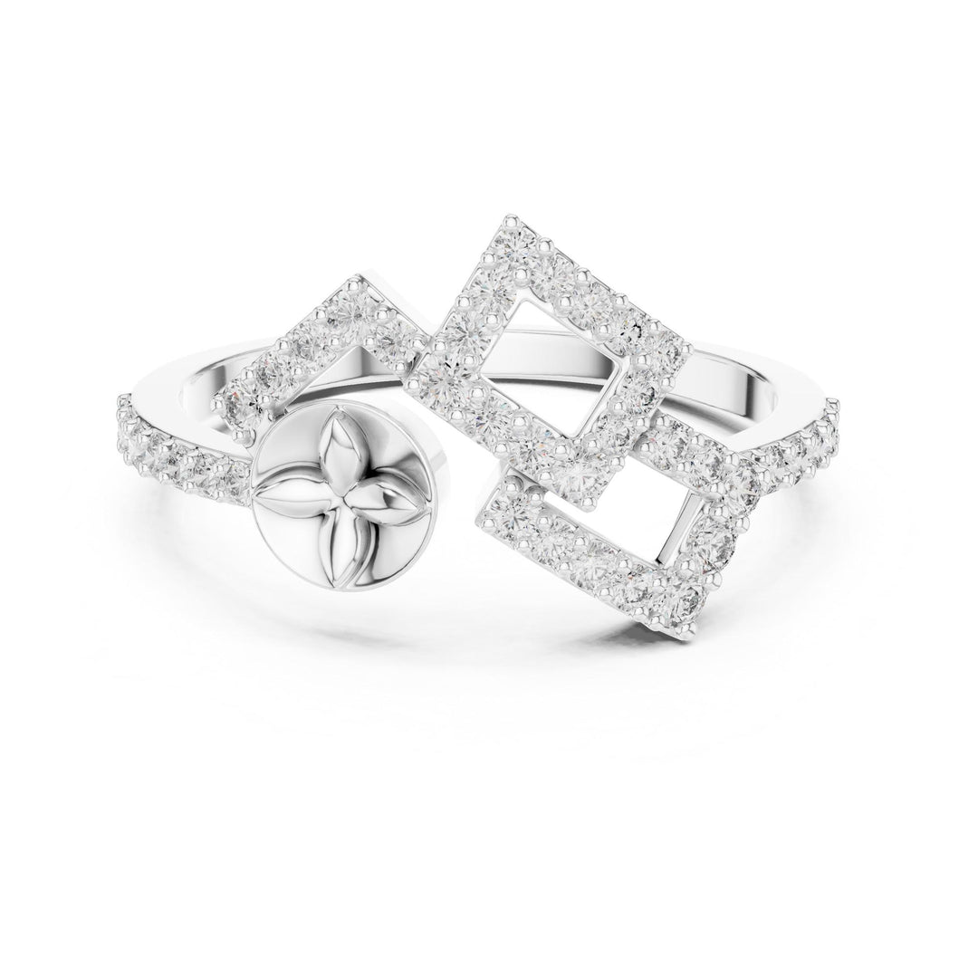 Round Cut Lab Grown Diamond Half Eternity Band, 0.33ct Total, Solid Gold