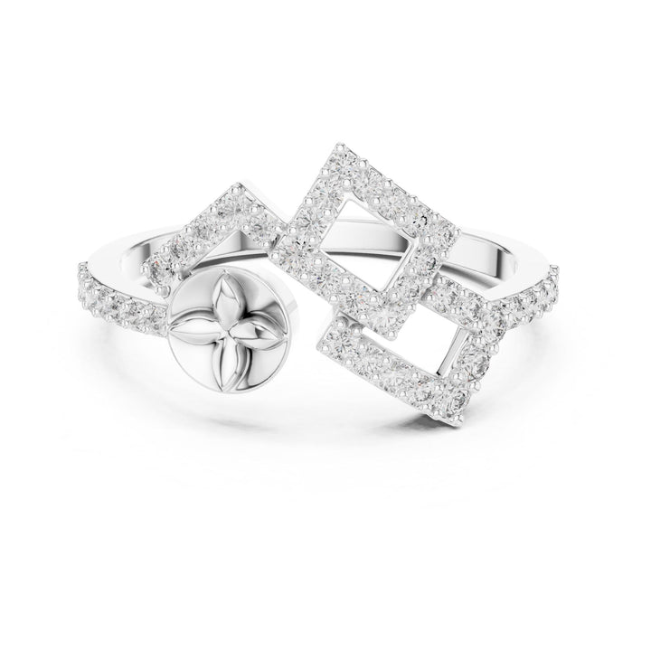 Round Cut Lab Grown Diamond Half Eternity Band, 0.33ct Total, Solid Gold