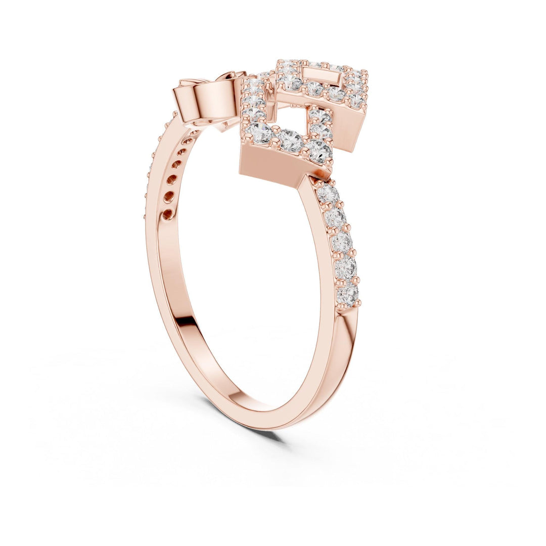Round Cut Lab Grown Diamond Half Eternity Band, 0.33ct Total, Solid Gold