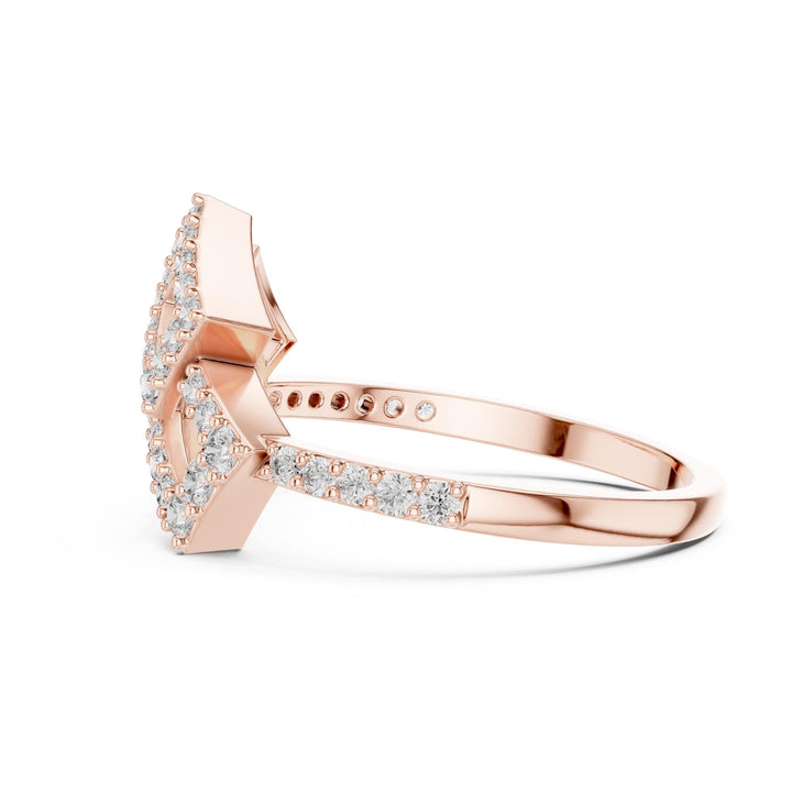 Round Cut Lab Grown Diamond Half Eternity Band, 0.33ct Total, Solid Gold