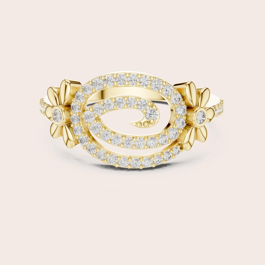 Round Cut Lab Grown Diamond Half Eternity Band, 0.34ct Total, Solid Gold