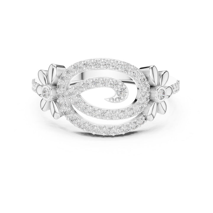 Round Cut Lab Grown Diamond Half Eternity Band, 0.34ct Total, Solid Gold