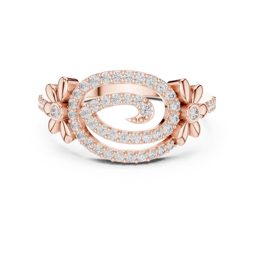 Round Cut Lab Grown Diamond Half Eternity Band, 0.34ct Total, Solid Gold