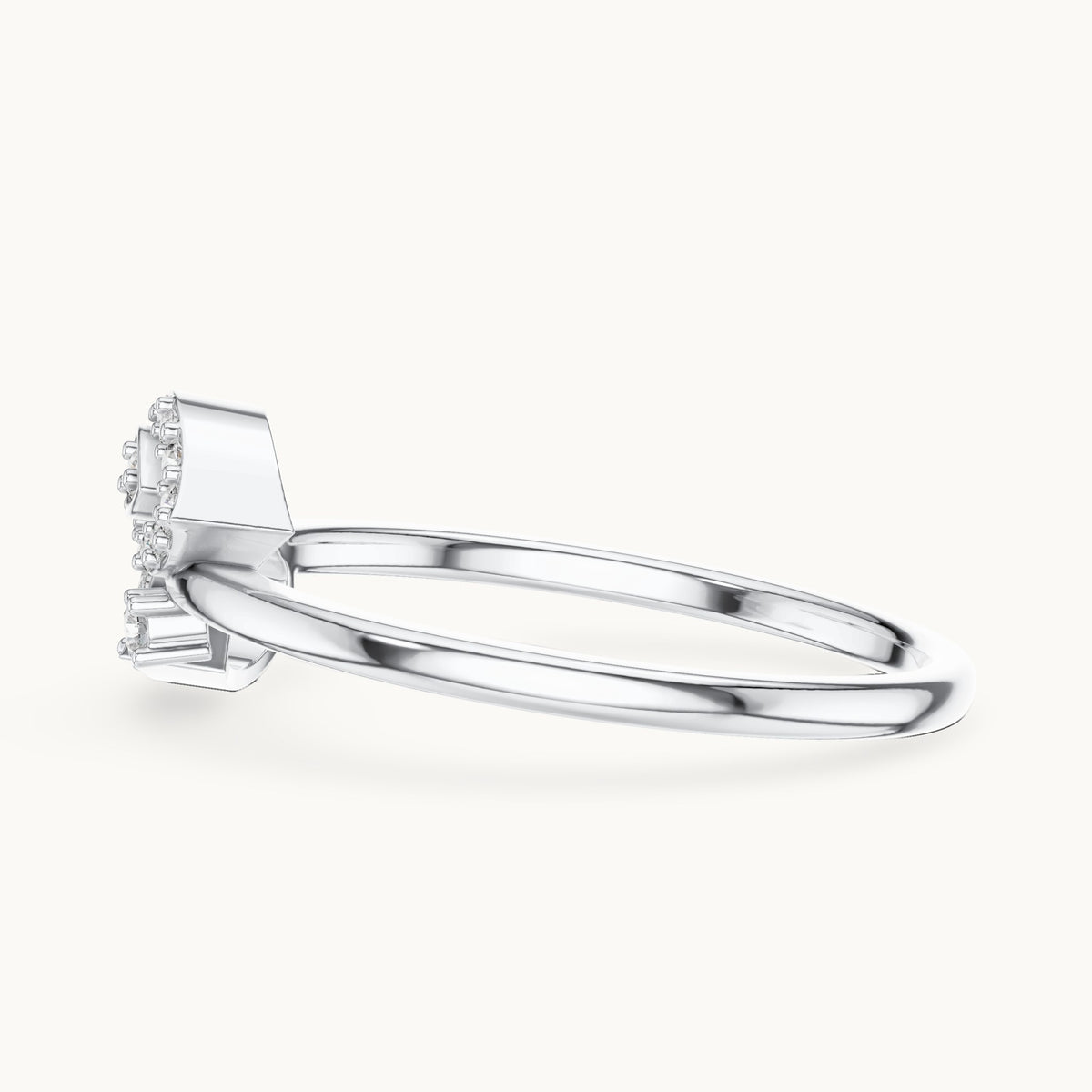 Round Cut Lab Grown Diamond Cluster Ring, 0.14ct Total, Solid Gold