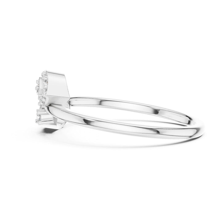 Round Cut Lab Grown Diamond Cluster Ring, 0.14ct Total, Solid Gold