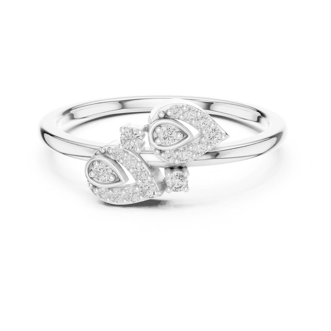 Round Cut Lab Grown Diamond Cluster Ring, 0.14ct Total, Solid Gold