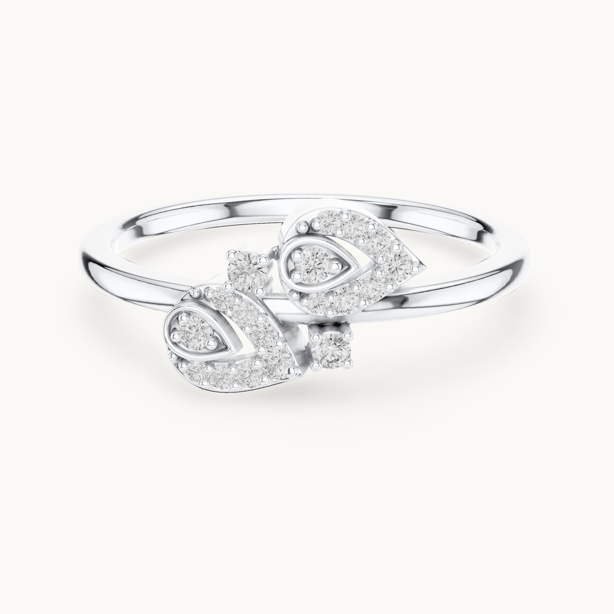 Round Cut Lab Grown Diamond Cluster Ring, 0.14ct Total, Solid Gold
