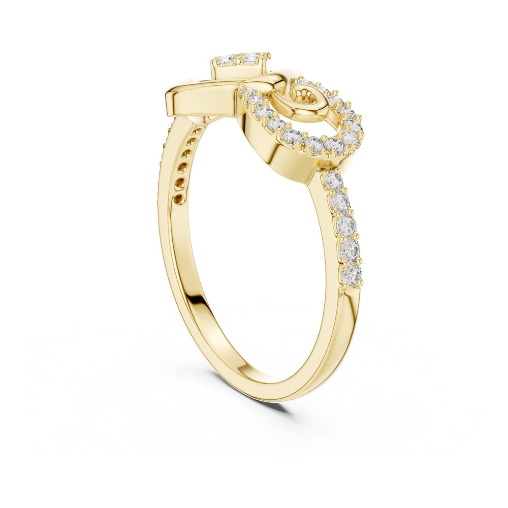 Round Cut Lab Grown Diamond Half Eternity Band, 0.24ct Total, Solid Gold