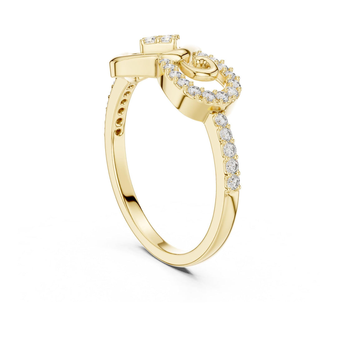 Round Cut Lab Grown Diamond Half Eternity Band, 0.24ct Total, Solid Gold