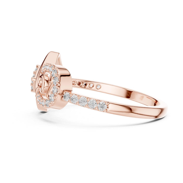Round Cut Lab Grown Diamond Half Eternity Band, 0.24ct Total, Solid Gold