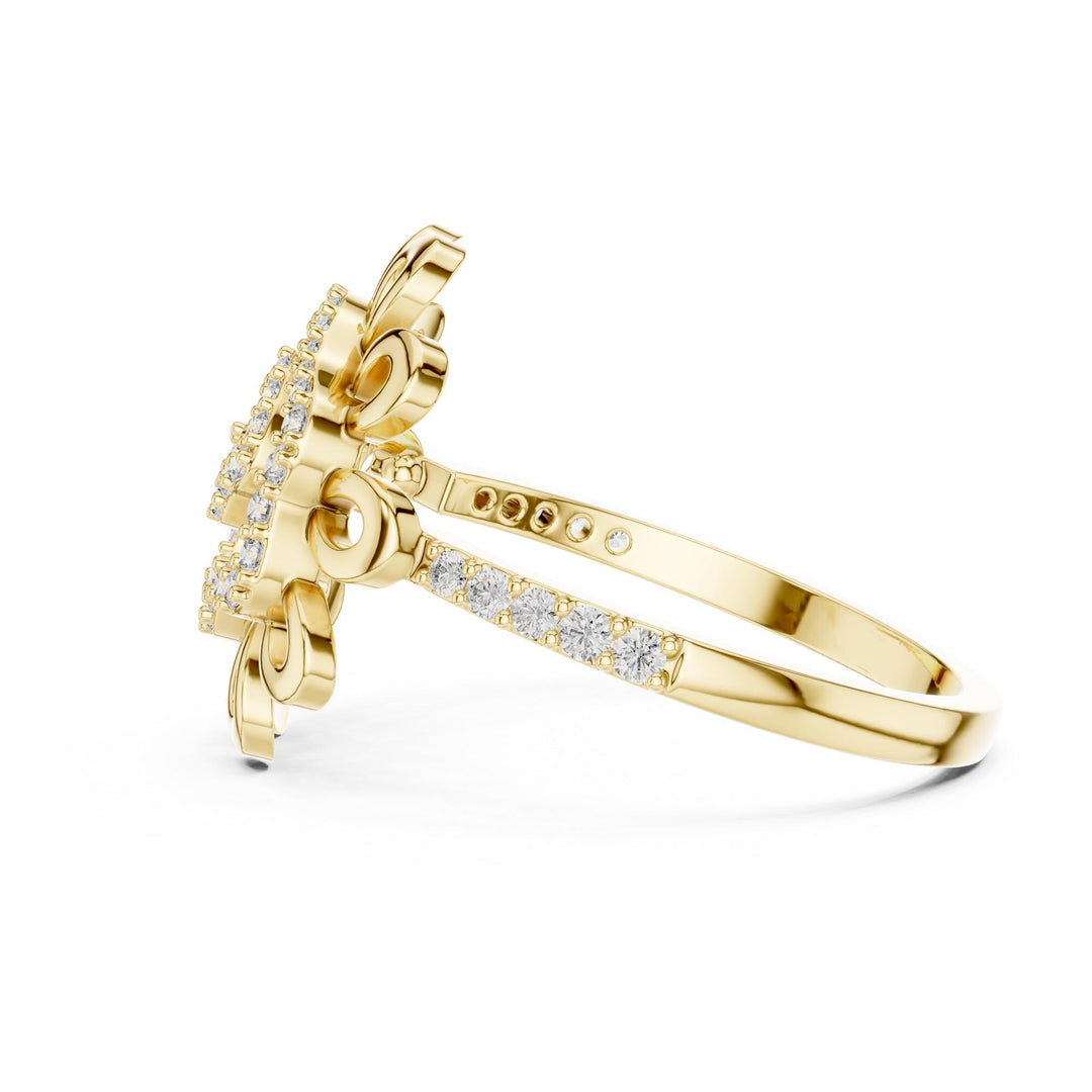 Round Cut Lab Grown Diamond Half Eternity Band, 0.26ct Total, Solid Gold