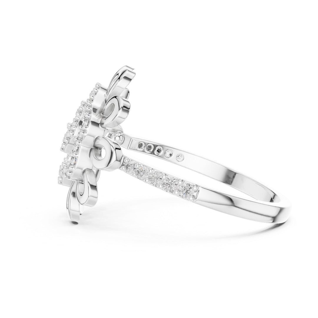 Round Cut Lab Grown Diamond Half Eternity Band, 0.26ct Total, Solid Gold