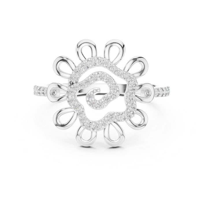 Round Cut Lab Grown Diamond Half Eternity Band, 0.26ct Total, Solid Gold