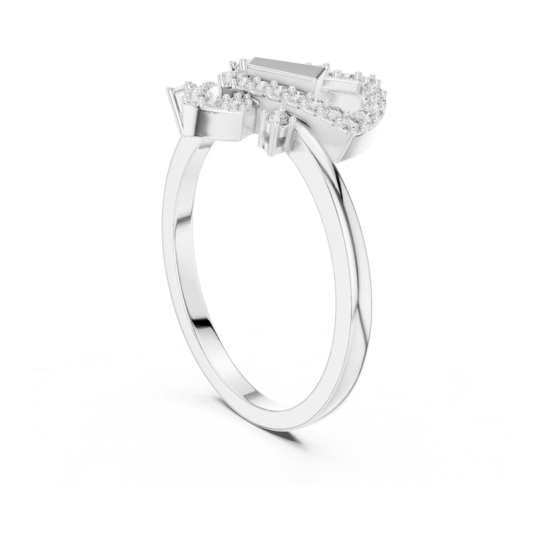 Round Cut Lab Grown Diamond Cluster Ring, 0.24ct Total, Solid Gold