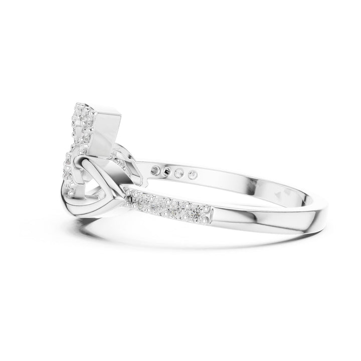 Round Cut Lab Grown Diamond Half Eternity Band, 0.35ct Total, Solid Gold